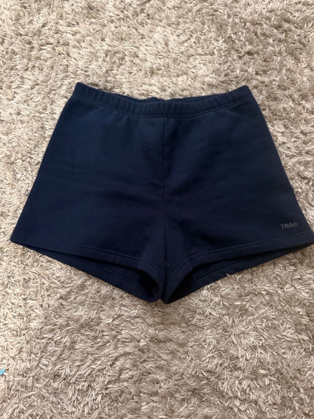 TNA Navy Elastic-Waist Athletic Shorts